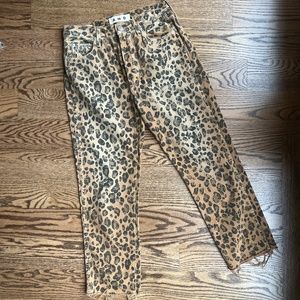 AMO Animal Print Straight Legs